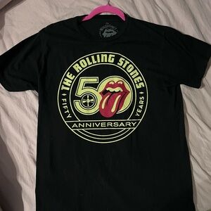 Official Black The Rolling Stones 50th Anniversary Shirt Size Medium Rock n Roll